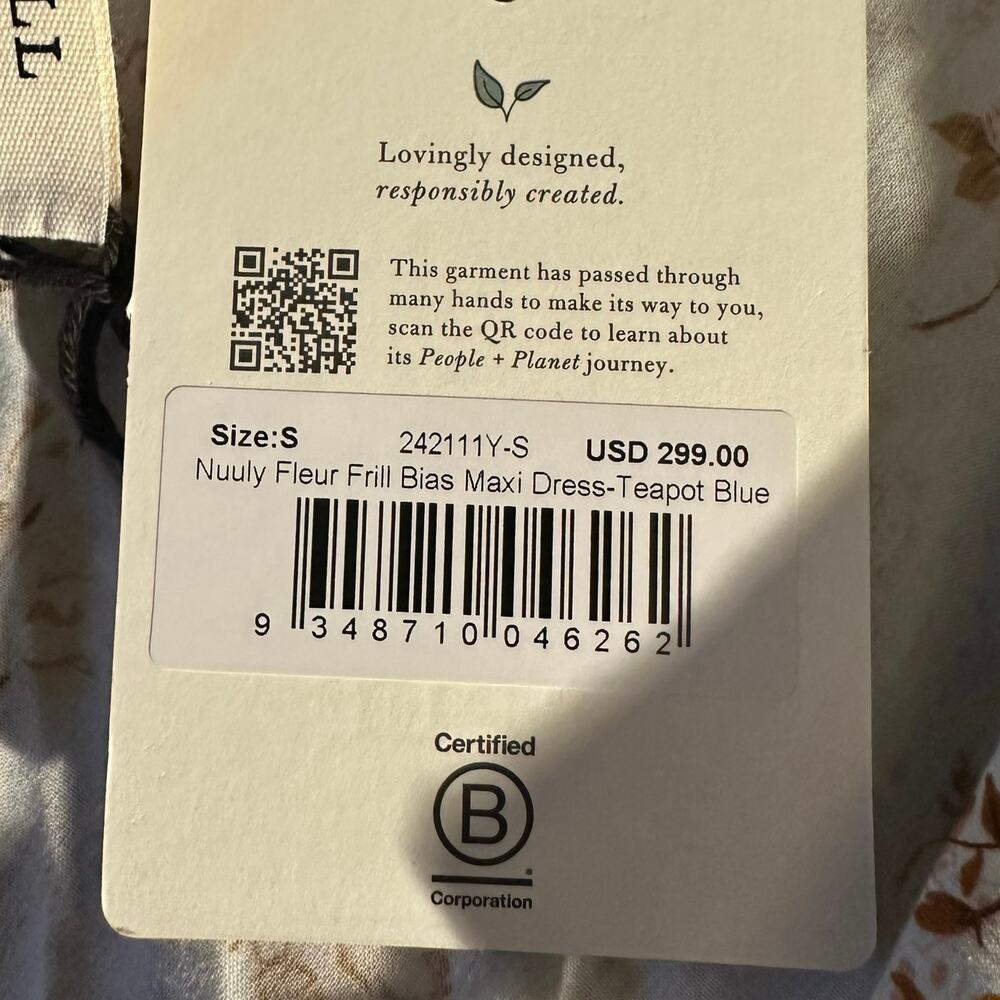 Spell & The Gypsy Ethereal Bohemian Witchy Fleur Frill Bias Maxi Dress Small NWT - Picture 11 of 16